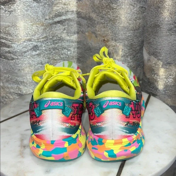 ASICS women’s Noosa Tri 13 Bright Neon Yellow Multicolor Running Shoes - Picture 2 of 10